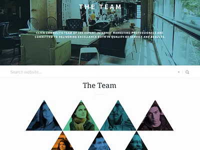 The Team about about us design flat graphic design minimal overlay search bar staff team the team web web design