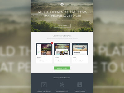 Homepage design (WIP) flat portfolio showcase themes wordpress
