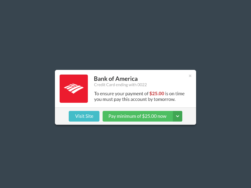 Bill Reminder [GIF] alert bills design flat payment window