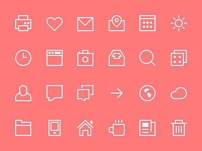 Thin Stroke Icons blondes flat freebie icon icons psd stroke sweden