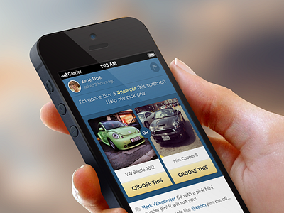 Making Choices app ui choice choose compare comparison iphone