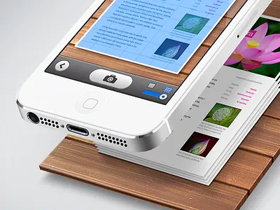 Scanner Pro - Illustration apple application camera document flower ipad iphone lotus paper perspective photo pro readdle scan scanner scanner pro scanning screen text wood