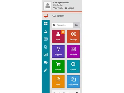 sidebar admin flat leftbar navigation sidebar