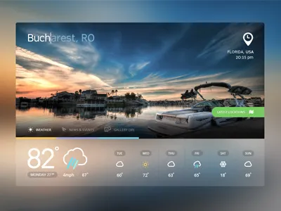 WhereTO App app application buttons clean colors dashboard flat icons interface layout map metro minimal mobile news search tourism transparent travel ui ux weather web widget