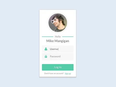 Log In log in login mike mangigian ui
