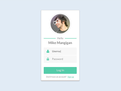Log In log in login mike mangigian ui