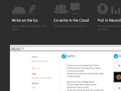 American Songspace Splash Page american songspace clean minimal simple splash page