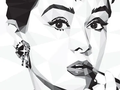 Breakfast at Tiffany's art audrey hepburn geometric graphic illustration illustrator monochrome