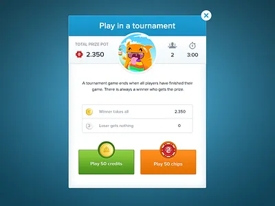 Play game button card coins credits game gaming