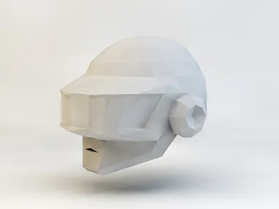 Daft Punk Low Poly 3D 3d c4d daft punk geo geometry helmet illustration low poly model mold polygon