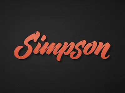 Simpson Vector branding lettering logo logotype script simpson type typography vector
