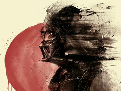 Lord Vader dark digital exhibit force nemesis painting portrait show side star wars