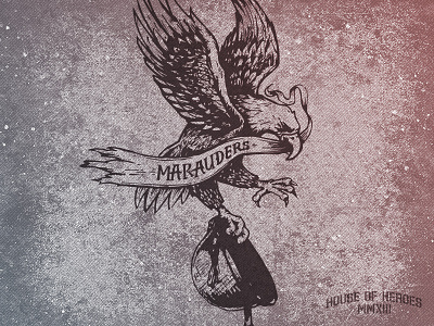 House of Heroes - '13 Marauders Tee banner cause charity claw drawn eagles flight fly hand helmet help hero heroes hoh house lettered logo ribbon run