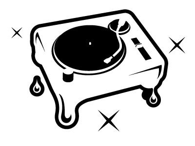 Dripping turntable logo study 1200 candy dj drip drops honey identity liquid logos music syrup turntable