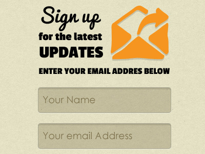 Newsletter sign up form contact email form icon input mail name newsletter sign up update