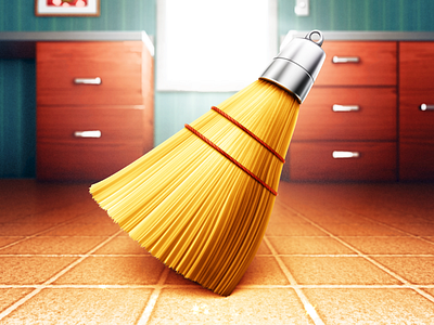 Broom bristles broom duster floor handle icon illustration lens light mac metal picture rope shiny switch tile window