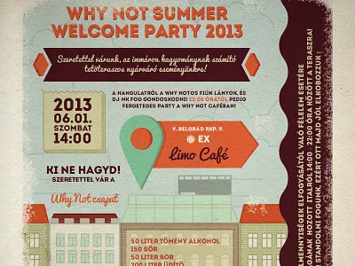 Party Advert ad advert advertising flat flyer illustrator photoshop print retro typo typography vector