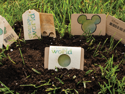 Disney Store Seasonal Retail Rebrand biodegradable disney environmentally friendly retail reusable