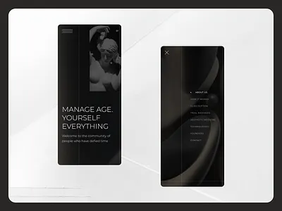 AM System adaptetion black and white composition concept design home page mobile typography ui ux web website