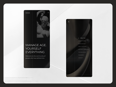 AM System adaptetion black and white composition concept design home page mobile typography ui ux web website
