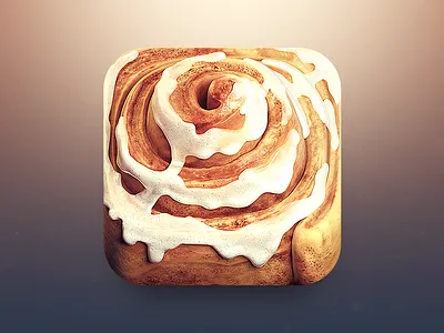 Glazed Cinnamon Roll App Icon
