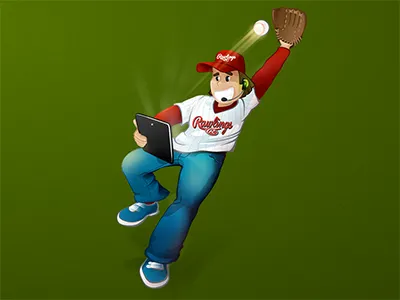 Yeah I'mma get it right now! ads ball character ipad red sport