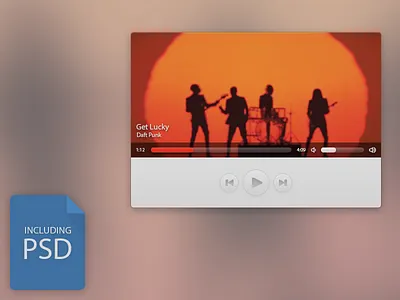 Music Player Freebie daft punk freebie music player psd
