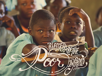 Poor In Spirit hand lettering lettering mission script typography