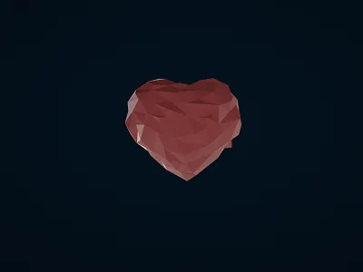 Heart Wallpaper 3d heart low poly red wallpaper
