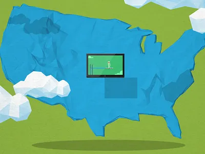 TV+America - Twitter +TV 3d bigchaz low poly motion graphics twitter vray