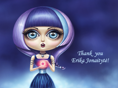 Thank You Erika Jonaitytė character debut dribbble girl