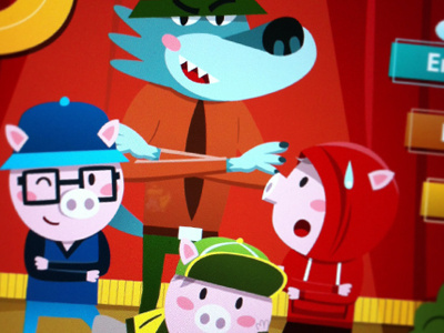 The 3 Little Pigs for iOs app appstore children illustration illustrator interactive ios ipad iphone kids mac pigs tale thee wolf