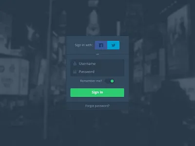 Log in flat form inputs login signin ui