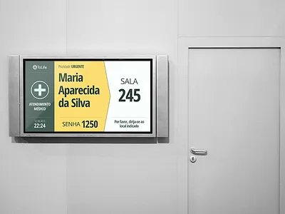 Hospital System to call patients care flat health hospital medical monitor screen ticket triage tv