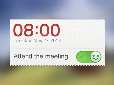 Remind Card button card china clock iphone switch ui