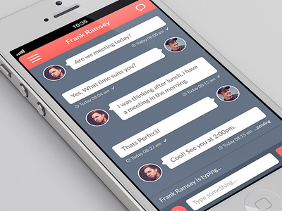 ChatAppUI app betraydan chat chatapp flat flatui iphone mobile render retina ui ux