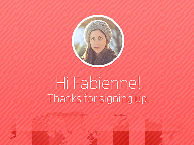 Signup confirmation for travel app app confirmation ios iphone photo red screen signup travel