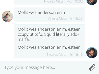 Whatsapp Redesign - Chat chat clean flat redesign ui whatsapp
