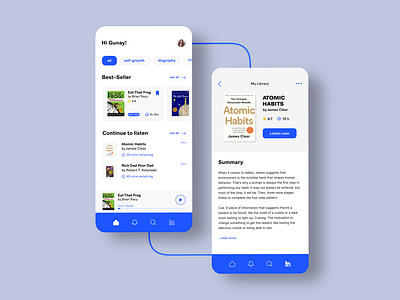 Audiobook - Mobile Design app audio audiobook books design listening mobile app phone ui ux