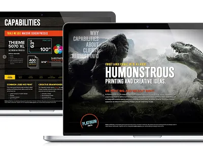 Platinum Print Co. Website css html ui web