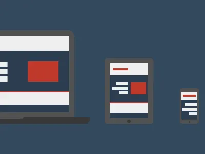 Responsive site across devices apple blue flat ipad iphone macbook red responsive