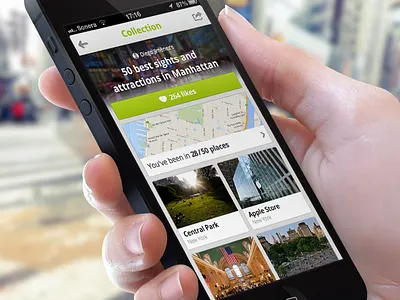 Collection of Places app application collection guide iphone place render touristeye travel venue wishlist