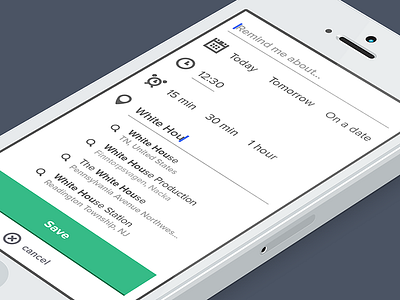 Flat Reminder App app flat ios ipad iphone reminder todo ui white