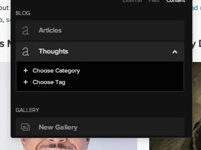 Squarespace Layout Engine Link Widget (Content Tab) layout engine link squarespace