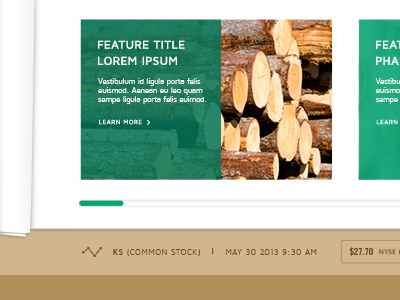 Paper Site Footer factory footer green mavenpro paper stock texture ticker ui