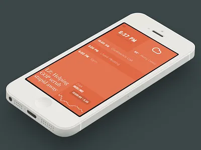 Meet Top of the Morning calendar date events flat gestures minimal morning news real pixels reminders stock stocks time weather
