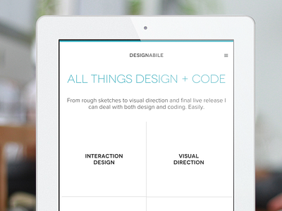 Services page heading ipad responsive web design webdesign website