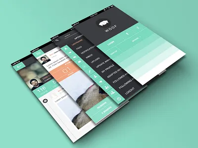 Woof App Screens after effects animals dog icon igravity iphone 5 photoshop screens ui woof