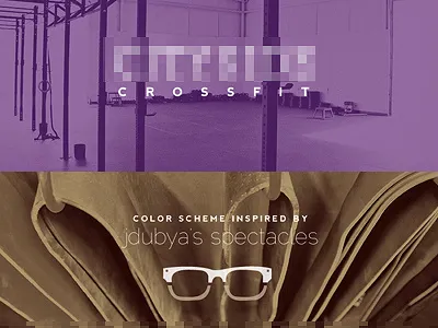 Crossfit Branding branding crossfit fitness branding purple spectacles vintage workout design