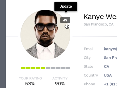 User profile flat profile ui user ux